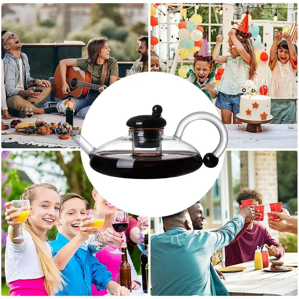 Flower Tea Teapot Set British-Style Boiled Fruit Tea Set Heat-Resistant Glass Affordable Luxury Health Pot Wasserkocher