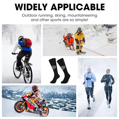 65℃ Heated Socks Winter Warm Heating Socks With Battery Case Snowmobile Electric Heated Skiing Sock Controllable Buttons outdoor