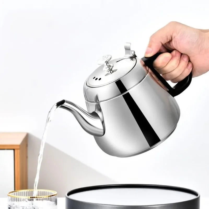 Stainless Steel Tea Stove 1.2L/1.5L/2L Kettle Tea Stove for Hot Pot Gas Sensing Home Camping Office Self-service Restaurant