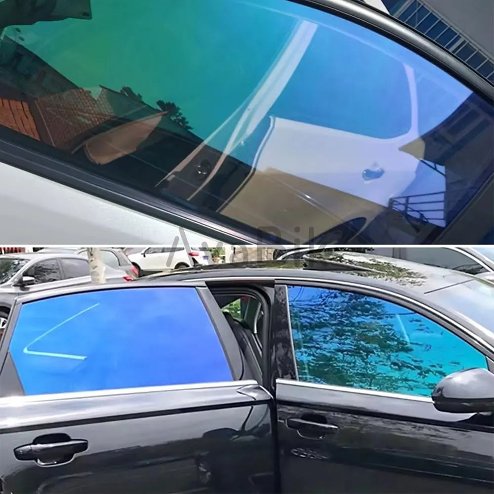 Blue Purple Chameleon Side Windscreen Solar Tint Self Adhesive Glass Sticker Sun Shade Film Car Foils Sunshine Protection Foils
