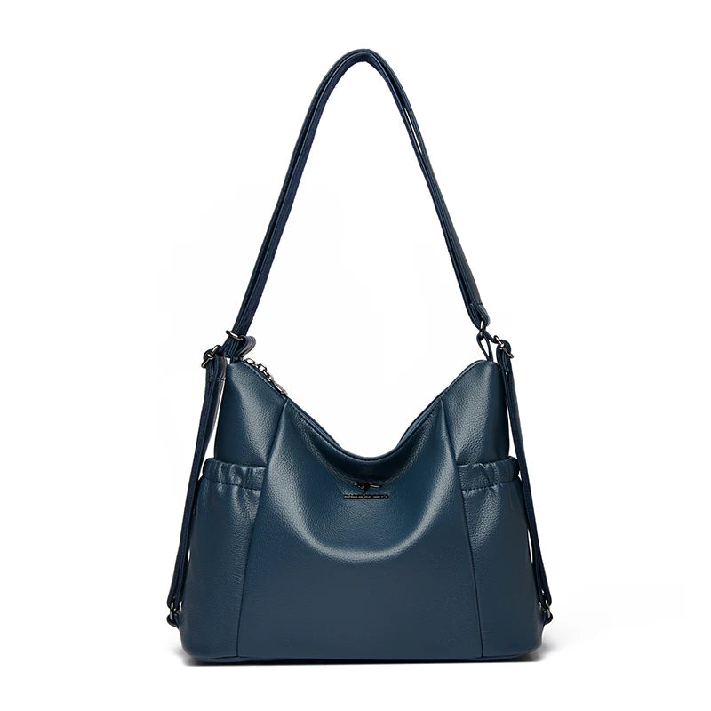 High Quality Soft Pu Leather Shoulder Bags for Women Women Bags Luxury Designer Multifunction Travel BackPack Commuter Handbags