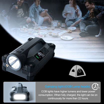 Camason portable Air pump compressor car electric bicycle tyre inflator with Car Jump Starter Camping lamp Flashlight Power Bank