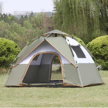 3-4 Person Automatic Camping Tent Quick Open Full-automatic Outdoor Tent Waterproof And UV Resistant Family Travel Beach Tent