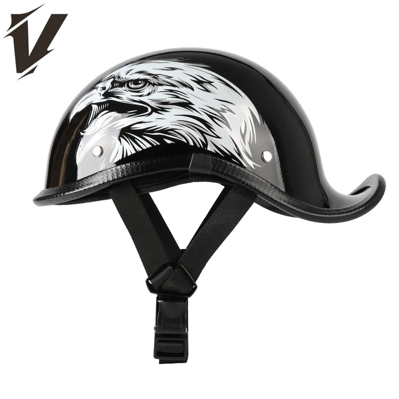 Retro motorcycle helmet personalized 3/4 half helmet motorcycle scooter safety helmet suitable for men and women