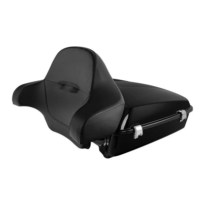 Motorcycle Chopped Trunk + Backrest Pad For Harley Touring  Electra Road King Road Glide Street Glide 2014-2025