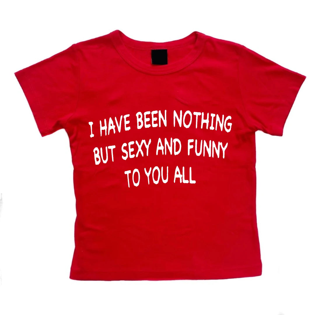 Japanese 2000s Style Y2k Crop Top Sexys T-shirt Vintage Goth Letter Summer Woman Korean Popular Streetwear Tanks & Camis Clothes
