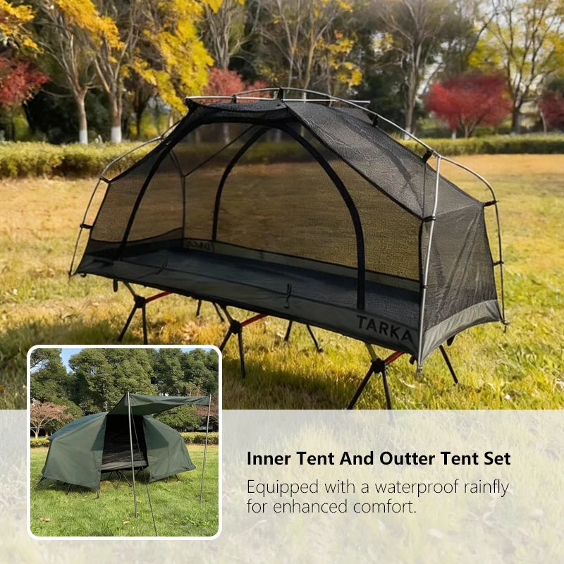 Single Person Camping Cot Tent Portable Sleeping Tent for Hiking Picnic with Mosquito Net Outdoor Survival Gear