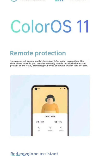OPPO A93s Unlocked 5G Mobile Phone Dimensity 810 48MP AI Camera 5000mAh Battery 33W Fast Charge Android 11 Smartphone