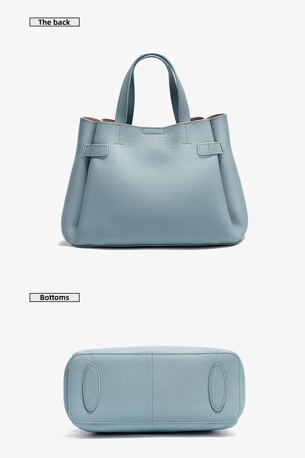 Zency Fashion Genuine Leather Top-handle Bag For Women Luxury Designer Crossbody Bag Zipper Purse Elegant OL Work Bag Tote Sac