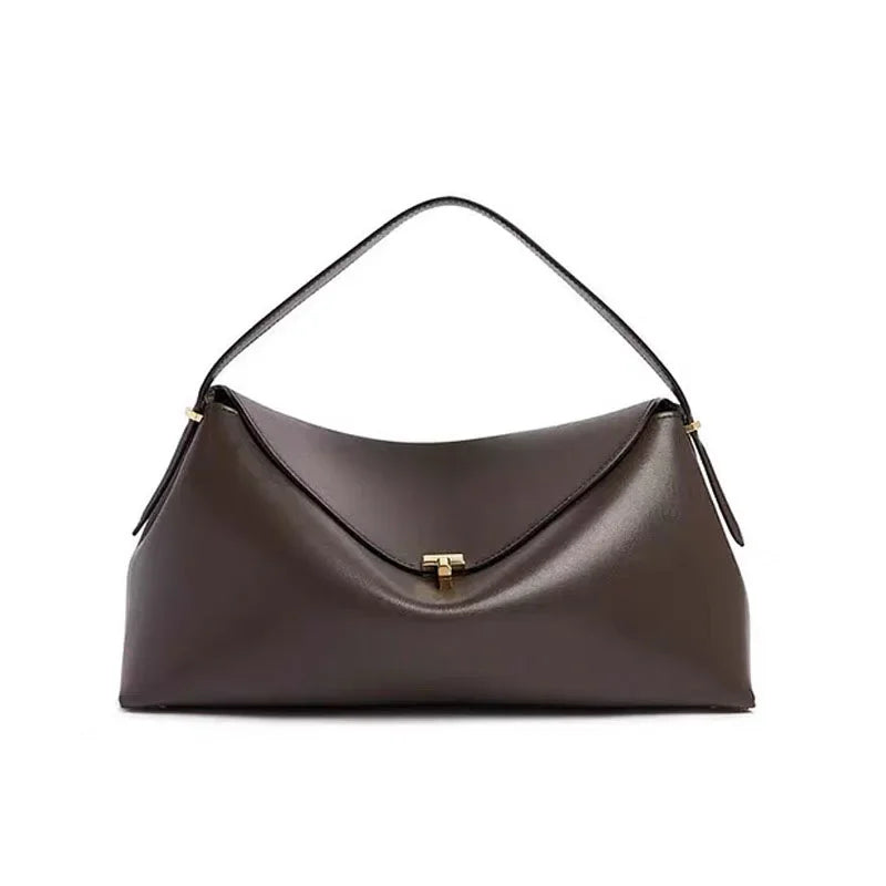 High Quality Messenger Bag 2025 New Large-capacity Fashion Light Luxury Niche Cowhide One-shoulder Commuter Female Bag