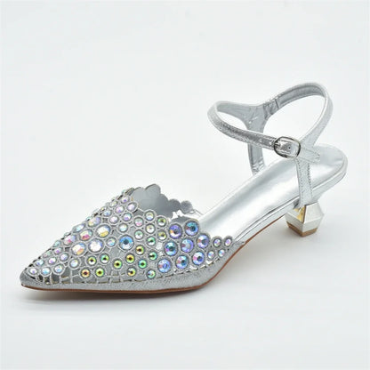 Hot Selling Pointed Toe Ladies Shoes Matching Bag Set for Nigeran Wedding Party Pumps Shoes for Women 2026 Designer Luxury
