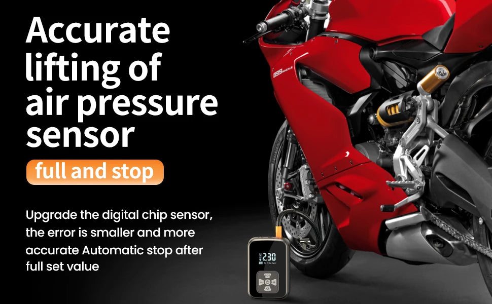 Portable Car Air Pump Electric Tire Inflator Intelligent Digital Display Tire Inflator For Car Motorcycle Bicycle Air Compressor