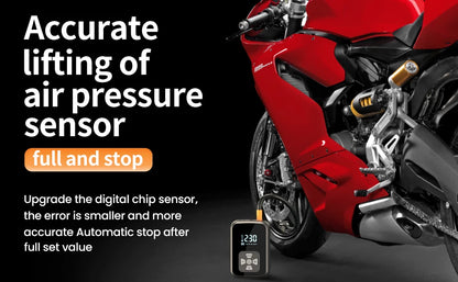 Portable Car Air Pump Electric Tire Inflator Intelligent Digital Display Tire Inflator For Car Motorcycle Bicycle Air Compressor