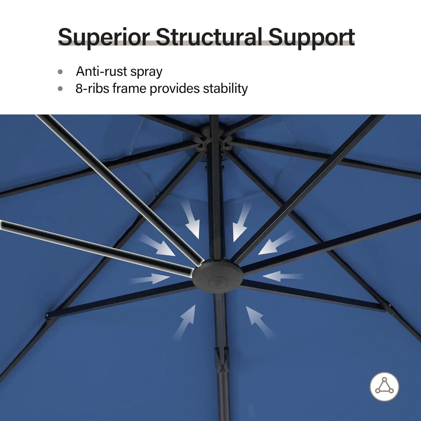Outdoor Patio Umbrella, Curvy Cantilever Umbrella, Heavy Duty Offset Hanging Umbrella with 360° Rotation for, Customized