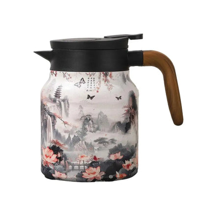 Chinese Style Teapot Steel Tea Kettle Blue and White With Tea Tea Design Maker Porcelain Kettle 1000ml Filter Water K1T4
