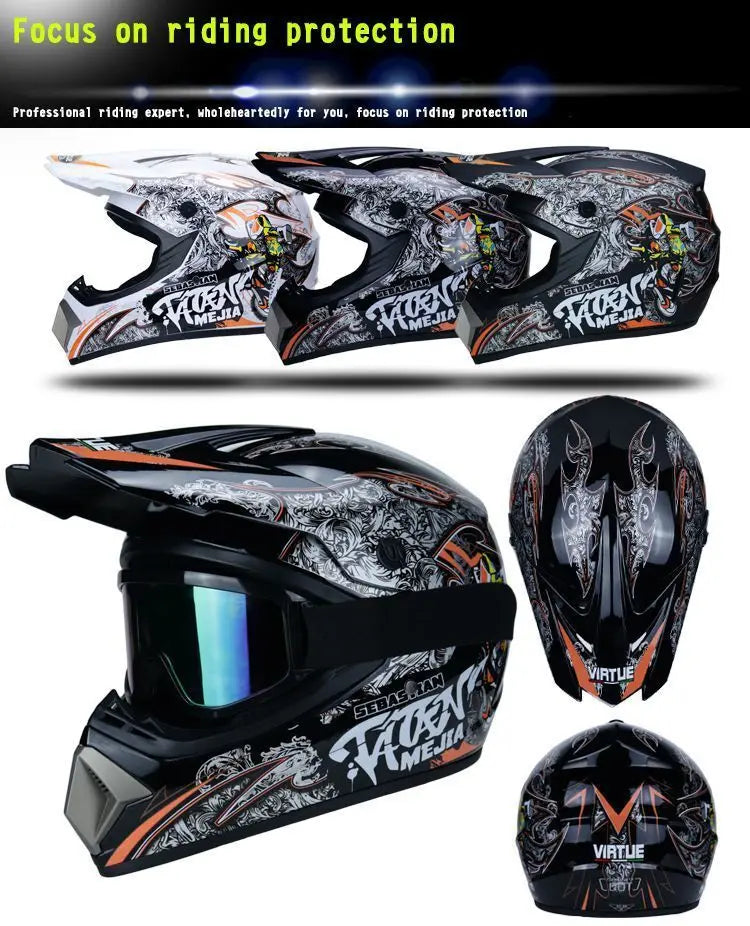 four seasons Racing Helmets Motorcycle Helmet  riding helmet and  rally Helmet Large adv Sports helmet Motocross Helmet Casco