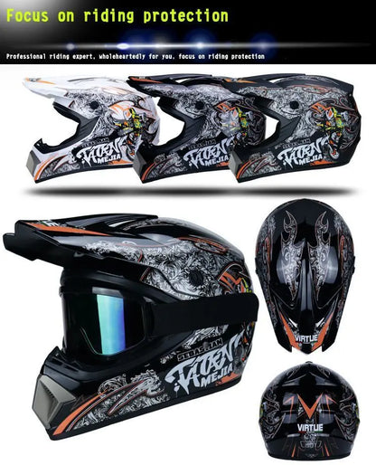 four seasons Racing Helmets Motorcycle Helmet  riding helmet and  rally Helmet Large adv Sports helmet Motocross Helmet Casco