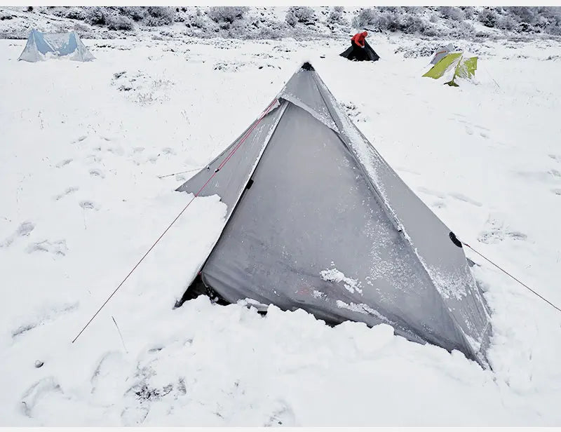 3FULGEAR Lanshan1 Pro Outdoor Ultralight Camping Tent for 1 Person 3/4 Season Professional 20D Nylon Double Sided Silicone Tent