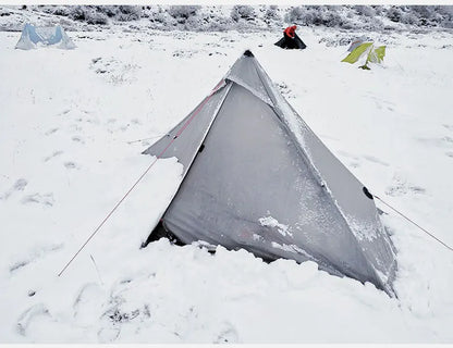 3FULGEAR Lanshan1 Pro Outdoor Ultralight Camping Tent for 1 Person 3/4 Season Professional 20D Nylon Double Sided Silicone Tent