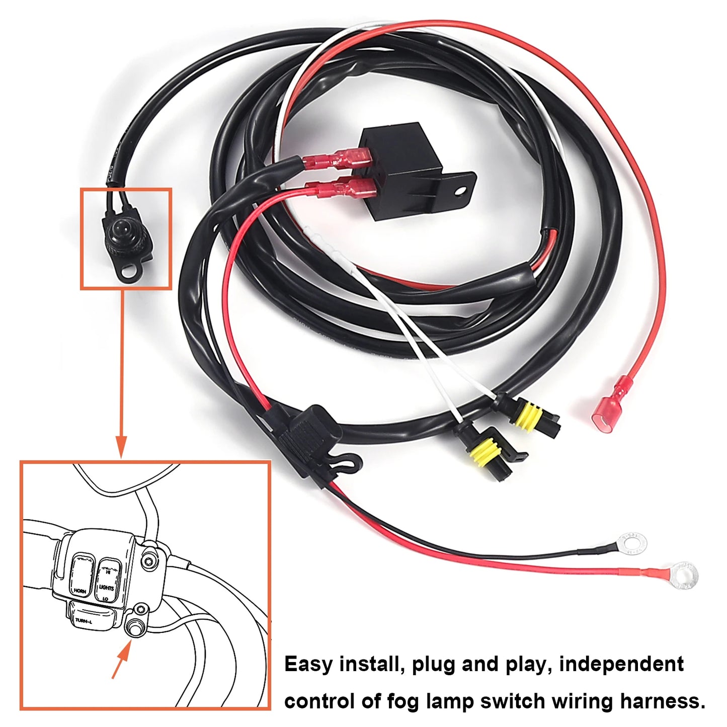 4.5'' LED Fog Lighting Passing Auxiliary Bracket for harley custom dynamics lights road king street glide Turn Signal