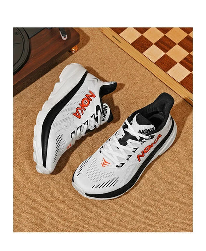 Men's Running Shoes Jogging Breathable Mesh Cushioning Non-Slip Outdoor Luxury Shoes Couple Trainer Race Sneakers Off-road Shoes