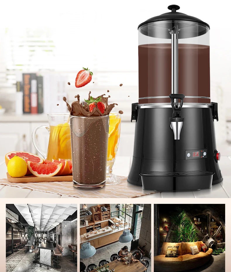 Commercial Hot Chocolate Machine Electric Beverage Warmer Dispenser For Hot Chocolate Milk Coffee Multifunction Drink Heater