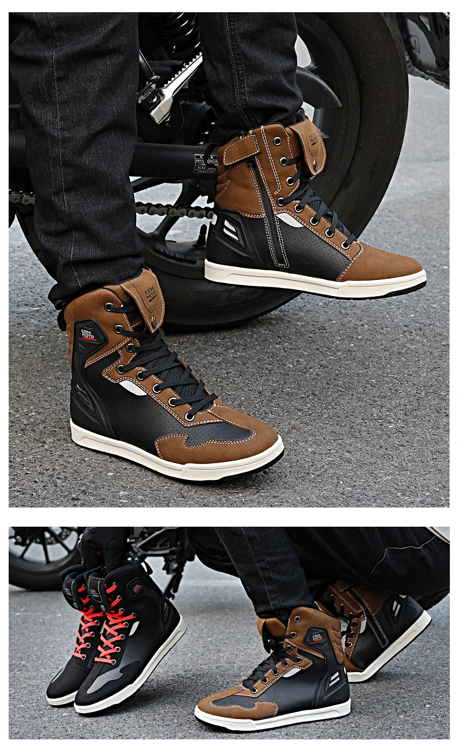 Motorcycle Summer Riding Shoes Men Riding Casual Short Boots  Anti-collision Reflective Protection Durable Equipments Moto Gear