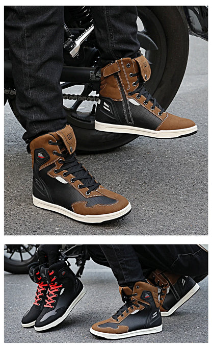 Motorcycle Summer Riding Shoes Men Riding Casual Short Boots  Anti-collision Reflective Protection Durable Equipments Moto Gear