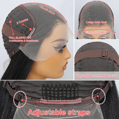 Highlight 13x6 Synthetic Lace Frontal Wigs For Women 40 Inch Long Silky Straight Lace Front Wigs High Quality American Afro Wigs