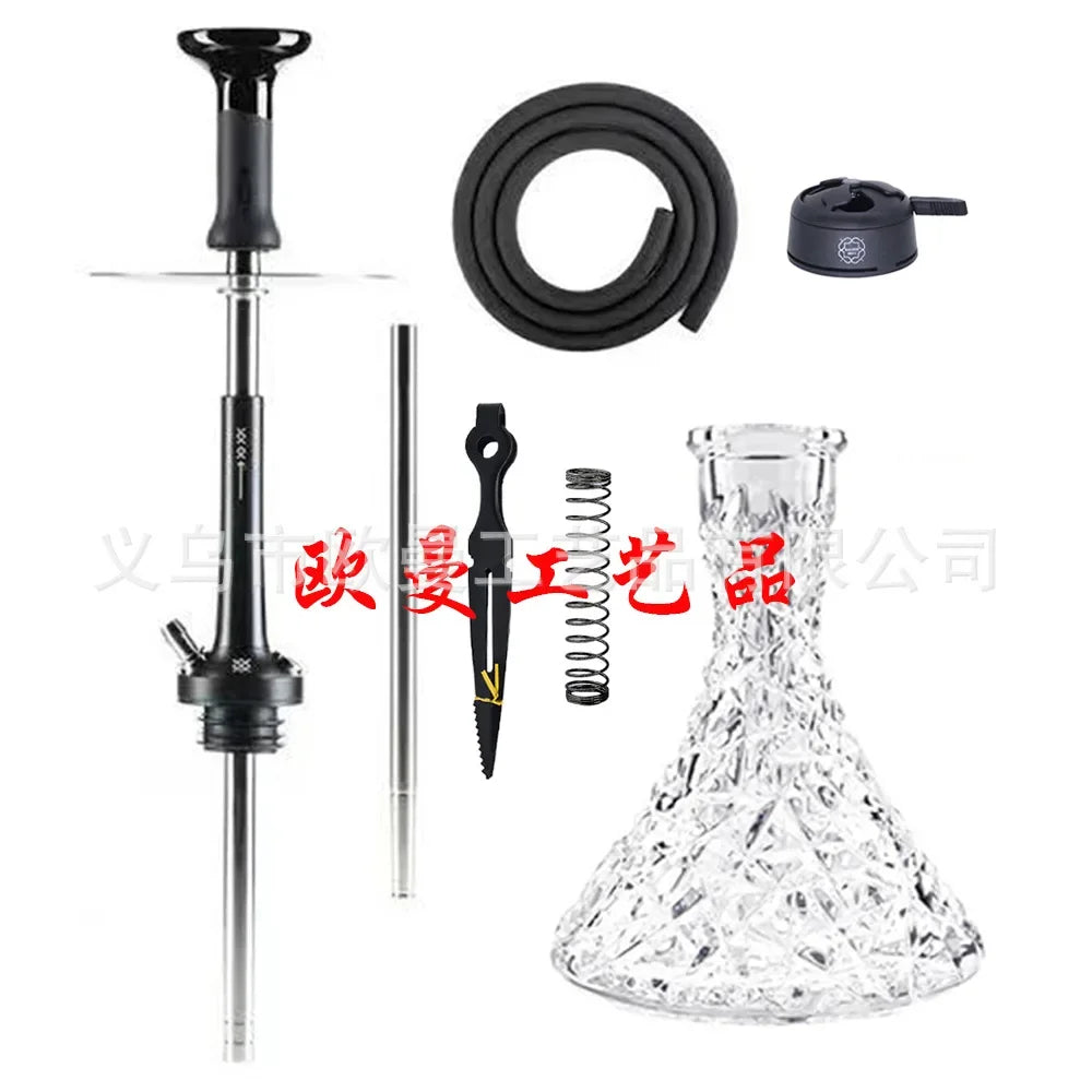 DOOSHA Shisha Hookah Set 304 Stainless Steel Large Hookah Smoking Set Russian Shisha With Bottle