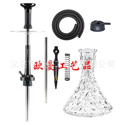 DOOSHA Shisha Hookah Set 304 Stainless Steel Large Hookah Smoking Set Russian Shisha With Bottle