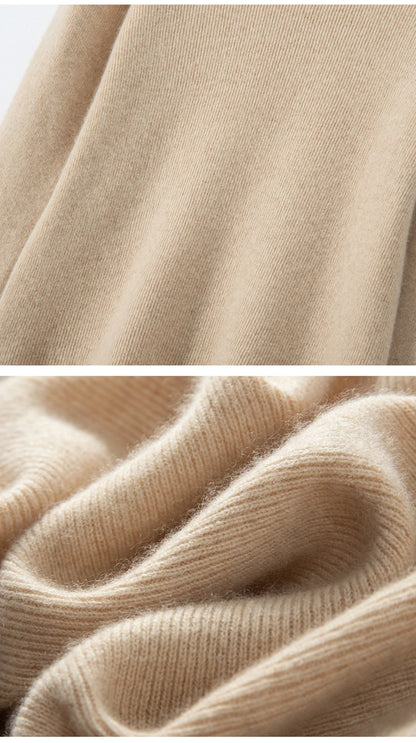 100% cashmere sweater women's knitted pullover sweater high neck solid color slim fit soft cashmere basic women's sweater