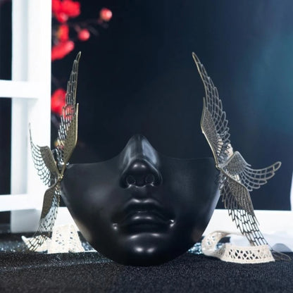 Unisex Masquerade Mask Beauty Mask Cosplay Mask Mechanical Half Face Mask for Carnival Halloween Dress up Party Mask