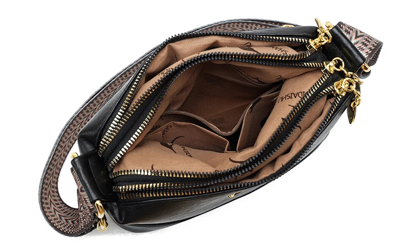 100% Cow Leather High Quality Handbag Purse Women Bag Trend Luxury Designer Shoulder Crossbody Sac Ladies Branded Fashion Totes