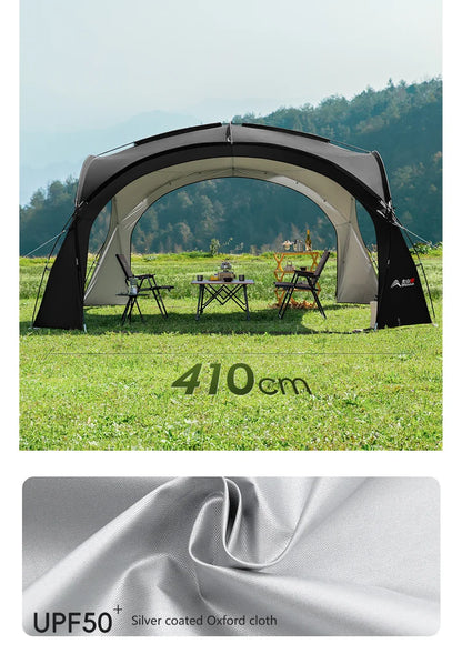 BISINNA Outdoor Camping Dome Tent Luxury Large Round Canopy Silver-coated Garden Awning Family Picnic Pergola Tent