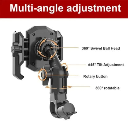 Shockproof Phone Holder for Road Mountain Riding for Bike Motorcycle Handlebar Bicycle 360° Rotating Navigation Mount Bracket