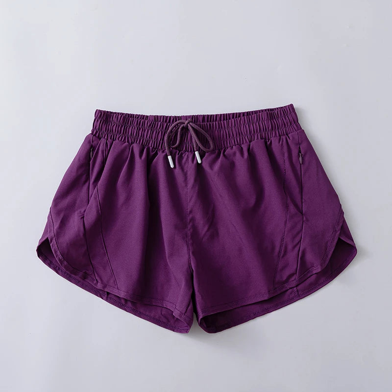 Women Running  Lightweight Athletic Shorts With Mesh Liner Zip Pocket Quick Dry Workout Sports Shorts Oneractive Yoga Pant Sport