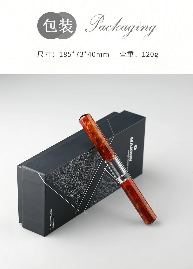 MOONMAN MN15 Beginner Copperplate Calligraphy Pen Variable Line Soft Elastic Iridium Tip Transparent Acrylic Ink Pen Gift Set