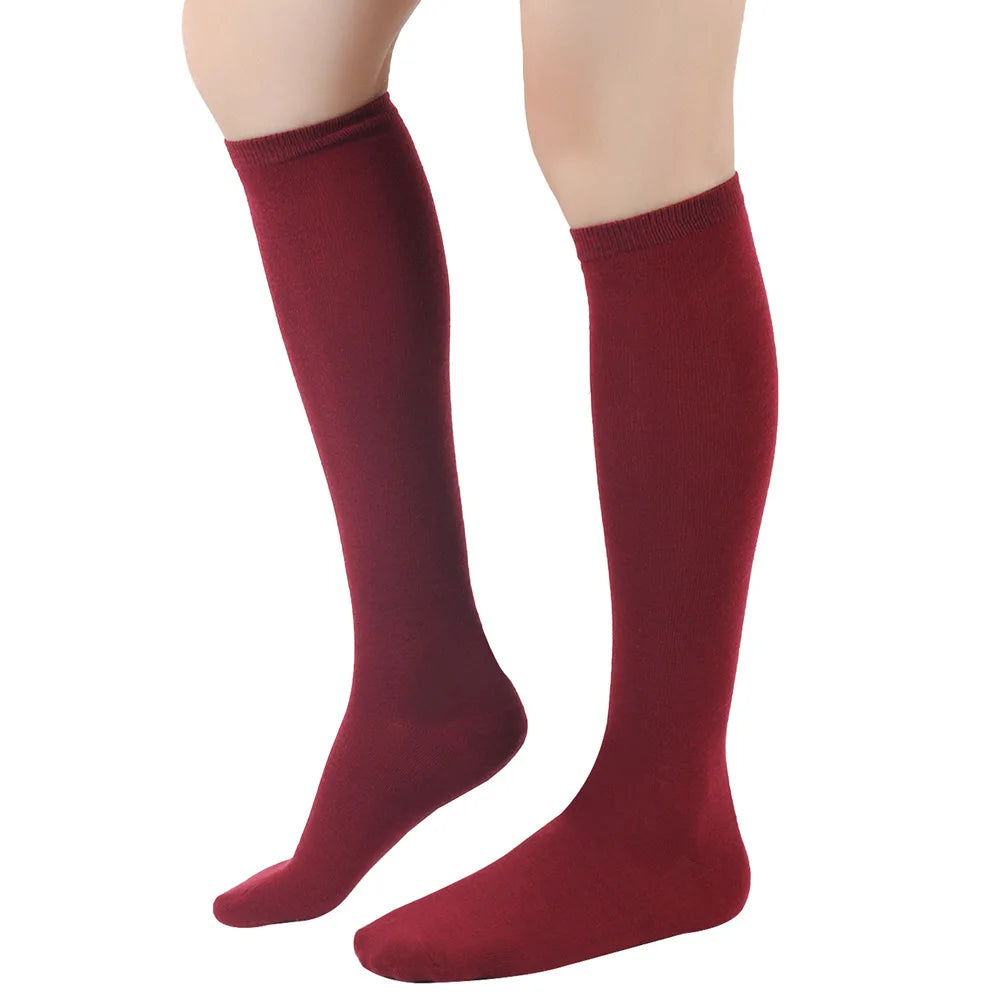 Middle Tube Sock Women Striped Knee High Ladies Japanese Harajuku College Style Cotton Summer Calf Sock Black White Female Gift