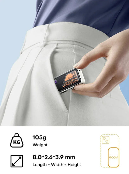 20000mAh Mini Power Bank PD20W Fast Charging Comes with Cable Digital Display PowerBank for IPhone13 14 15 16 Samsung and Xiaomi