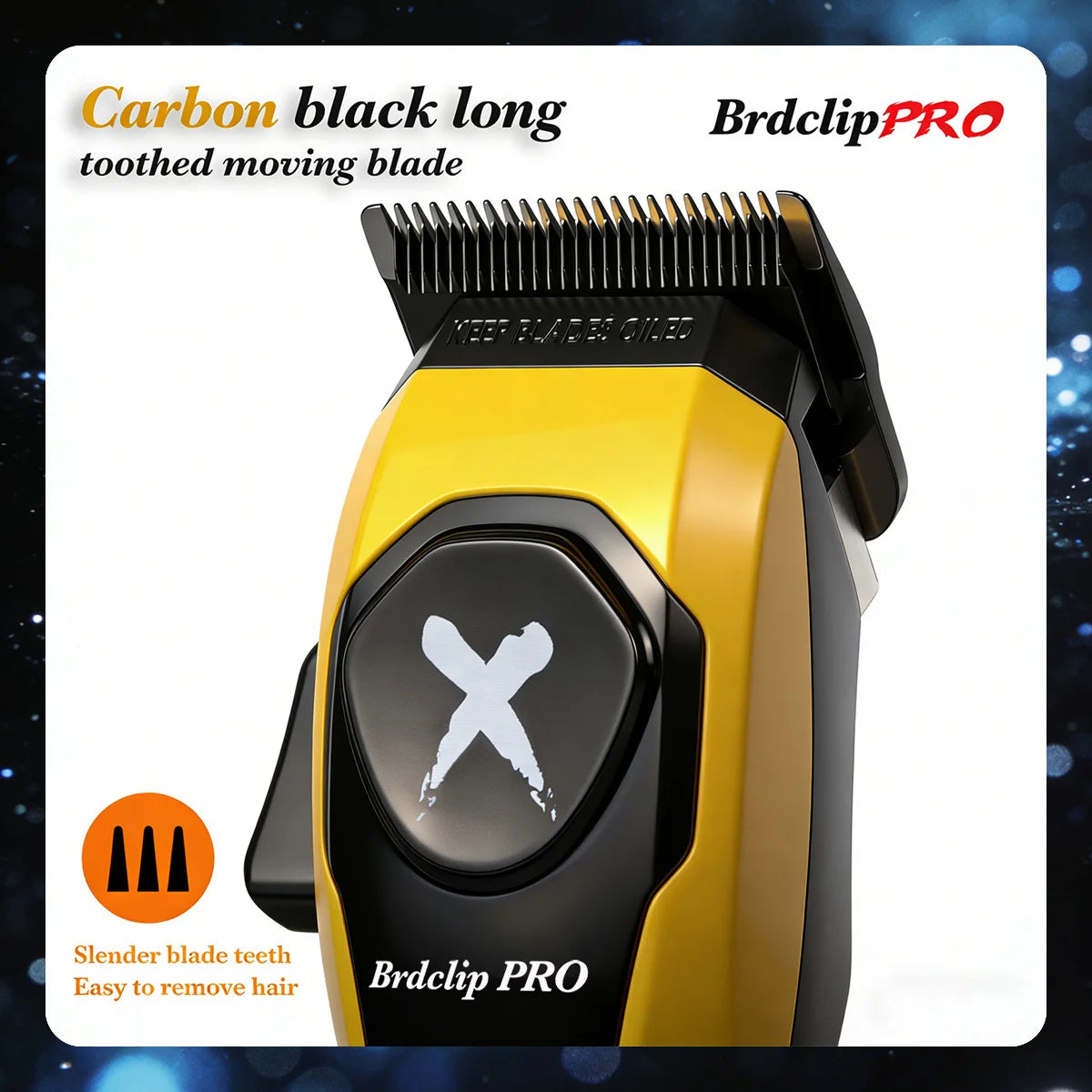 Professional BRDCLIP Barber Cordless Hair Clipper Kit DLC Ceramic Moving Blade Trimmer 75000RPM Grooming Tool Brushless Motor