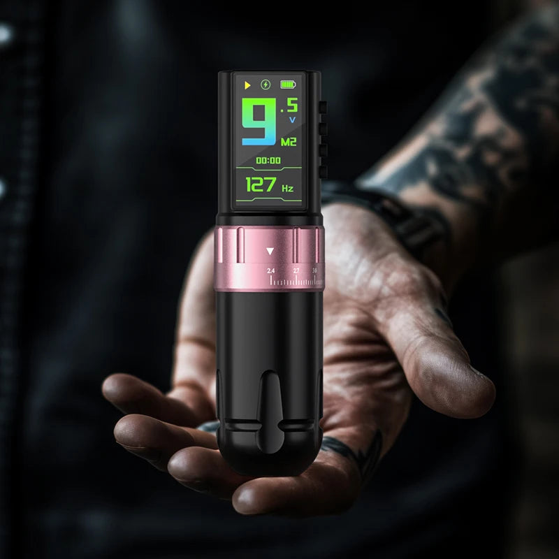DM Venom 2.4-4.2MM Stroke Wireless Tattoo Machine LED Large Touch Screen 2300mAh Battery Suitable for Permanent Body Art