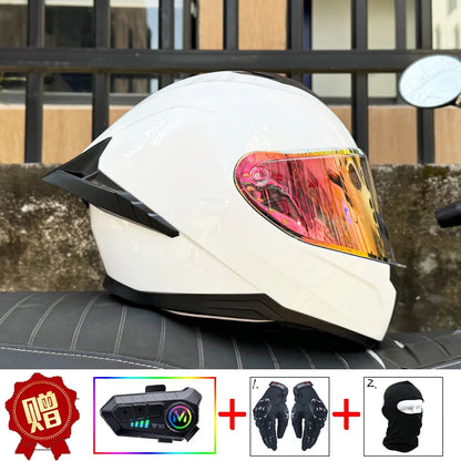 LVS motorcycle helmet men's and women's full face helmet double lens racing helmet DOT certification casco moto