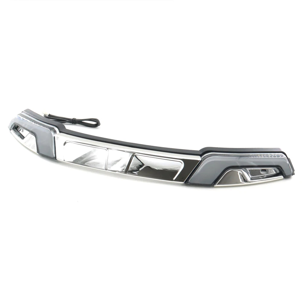 NEW For Harley Touring Street Glide FLHX 2014-2023 Motorcycle LED Chrome Gloss Black White Amber Windshield Trim