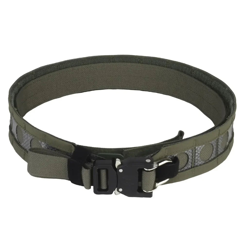 Tactical Ferro-style Bison Lightweight Belt with Quick Detach Metal D-Ring Buckle MOLLE Men's Waist Belt Hunting Pistol Airsoft