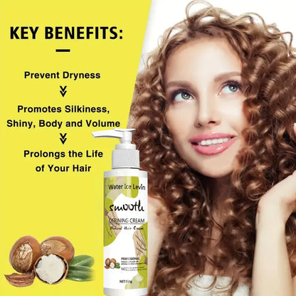 Love Your Curly Hair - All in One Curly Cream Styling, Anti-Curly Curly Cream Curly Hair, Repair, Definition, Hydrating Japanese Style and Shea Butter, 150g