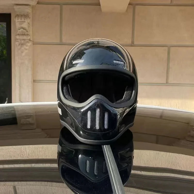 ORZ NEW Motorcycle FBR Full Face Retro Helmet Tokyo Style Motorcycle Casco Moto Japan TT Helmets Fiberglass With Clear Visor