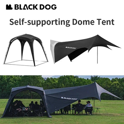 BLACKDOGAutomatic Dome Shelter Tent Self-supporting Quick Open Black Coating Outdoor Camping Canopy Expand Tarp Traveling Family
