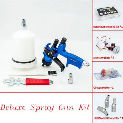 High Quality 4000B HVLP Spray Gun 1.3mm Stainless Steel Nozzle Atomization Professional Sprayer Paint Airbrush For Car Painting
