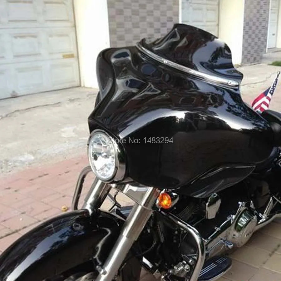 8" Dark Tint Wave Windshield Windscreen Fits For Harley Electra Street Glide Touring FLH 1996-2013